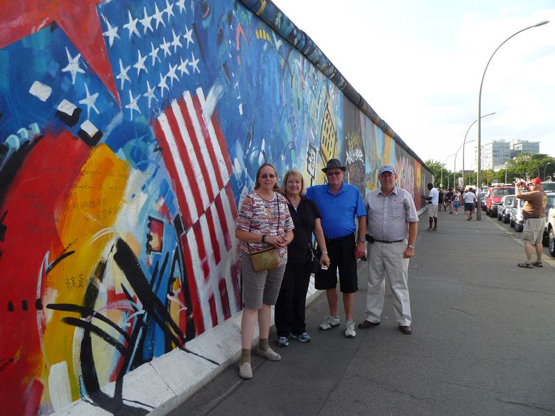 A long stretch of the Berlin Wall turned into art