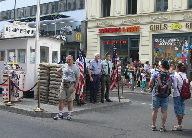 Get your picture taken at a recreation of the checkpoint