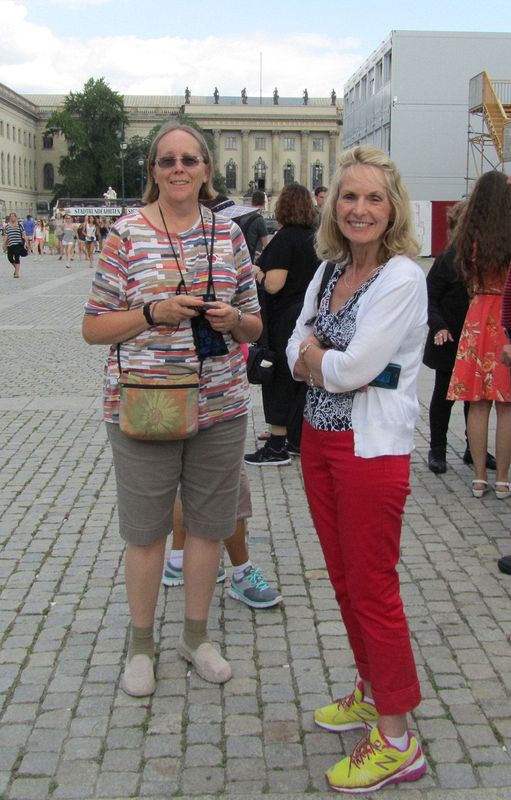 June and Eloise at Bebelplatz Square