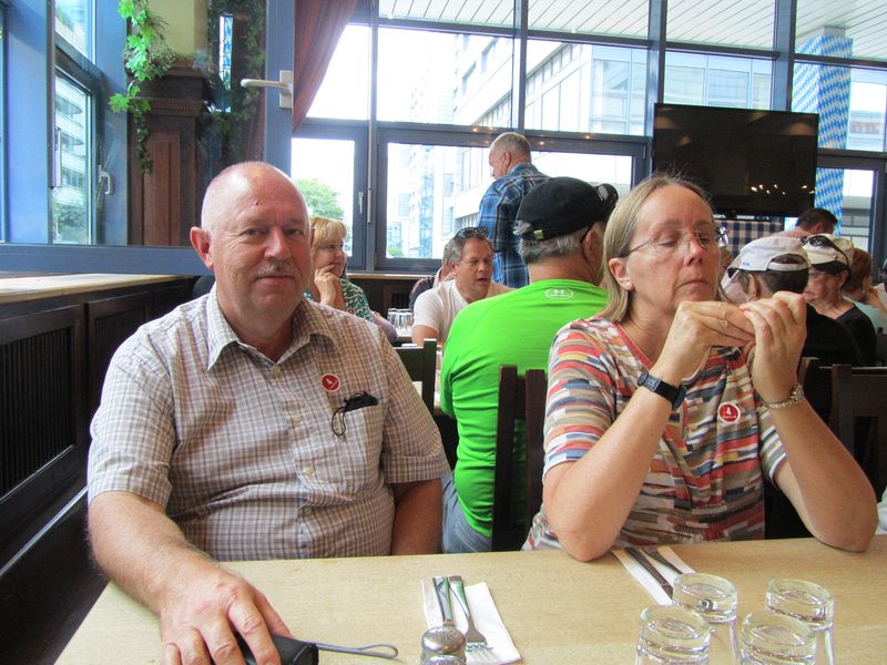 Pete and June wait for lunch