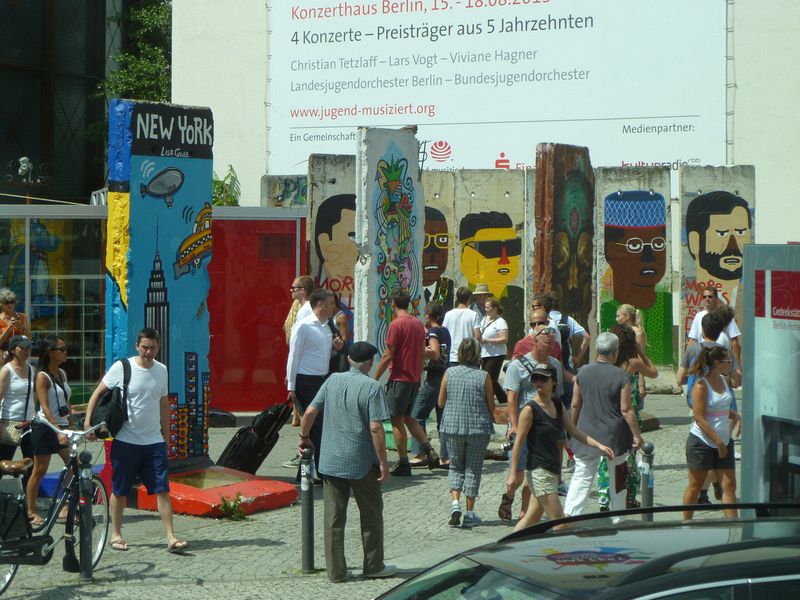 Portions of the Berlin Wall turned into art