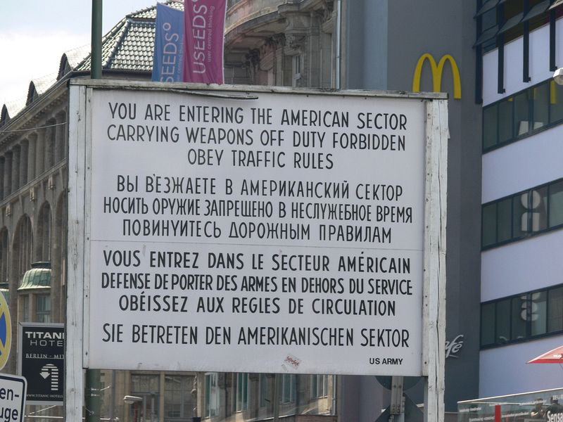 We arrive at Checkpoint Charlie