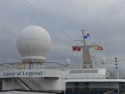 Radar dome and flags