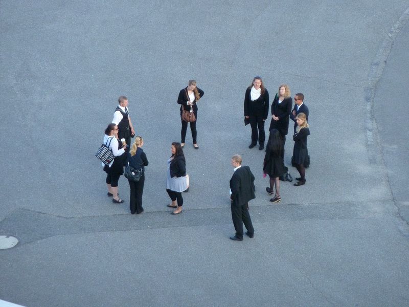 Tour guides waiting for us to disembark