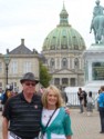 Livingston and Eloise with the dome of the Marble Church in the background