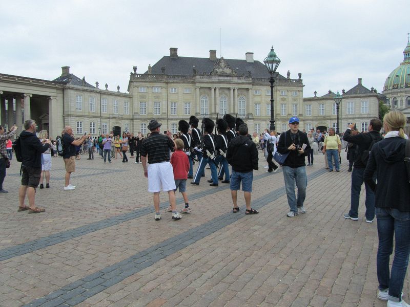 Livingston takes a picture of the Queen's Guards