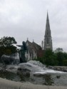 Rear view of Gelfion Fountain with the English Church in the background