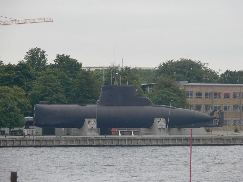 Submarine on display