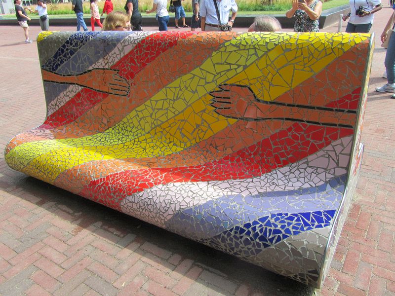 Mosaic peace bench