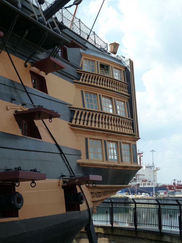 Officer's quarters at the rear of the ship