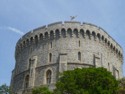 Battlements on the round tower