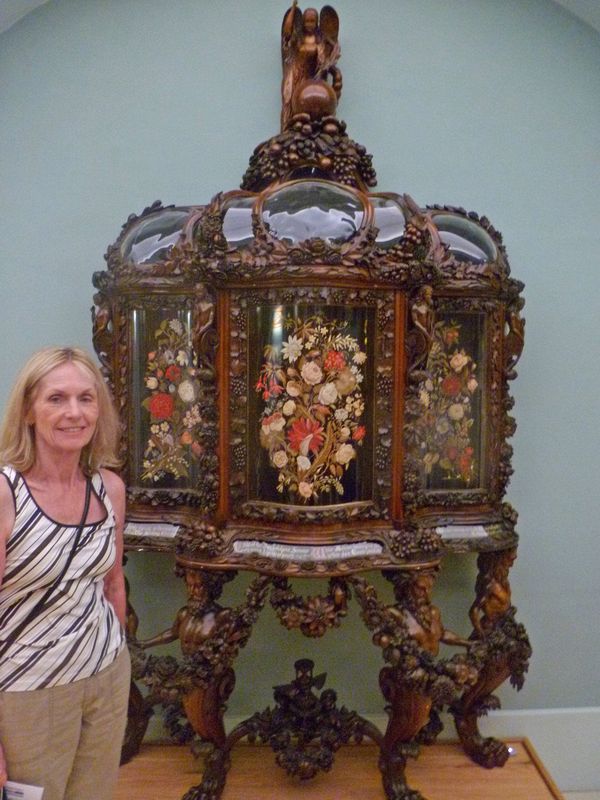 Elosie next to the Taunton Cabinet made in 1851