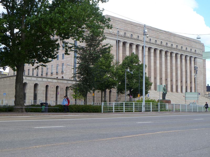 The Finnish parliament building