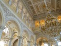 Chandliers and ceilings in the clock room