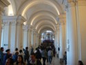 Hordes of tourists arrive at the museum