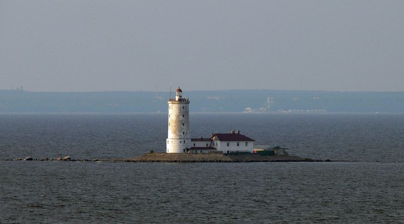 Lighthouse as we leave Russia