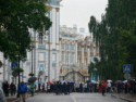 People waiting to get into the palace