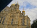 We drive by church with ornate domes