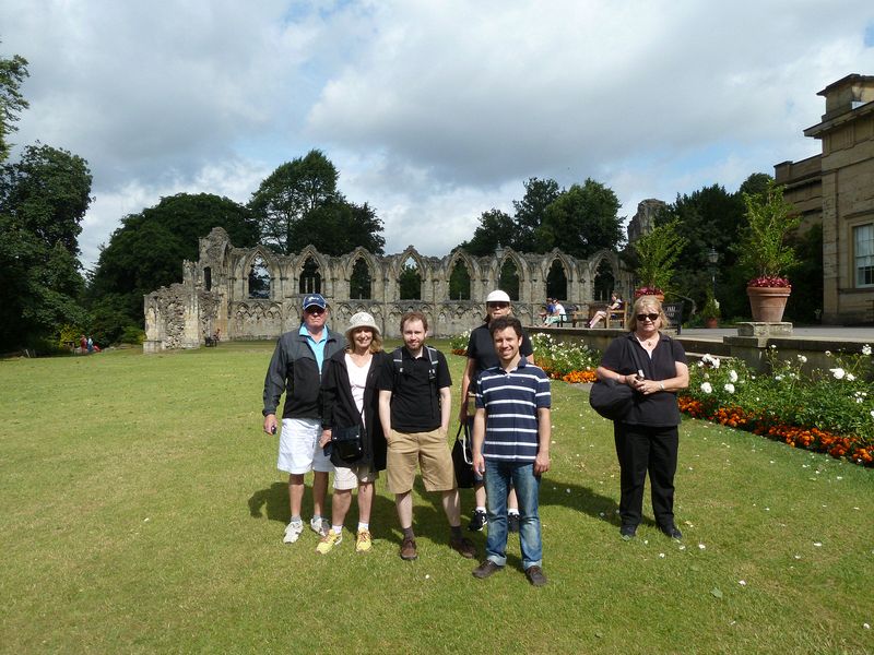 At the ruins of St Mary's Abbey