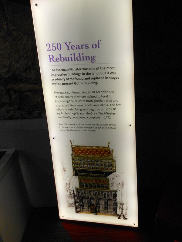 It took 250 years to build the Minster