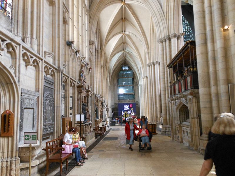 One of the aisles of the Minster