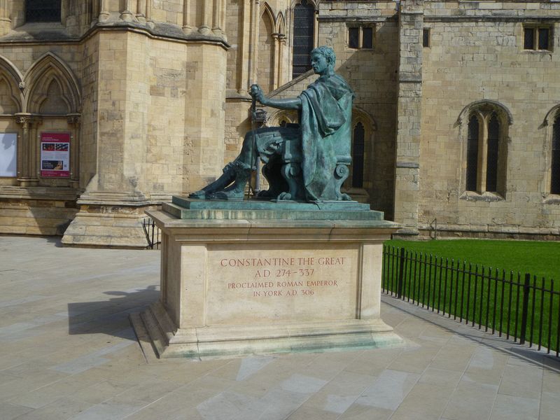 Statue of Roman emperor Constantine the Great