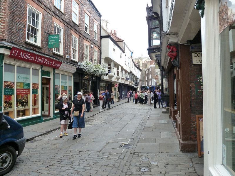 Walking down one of the streets in York