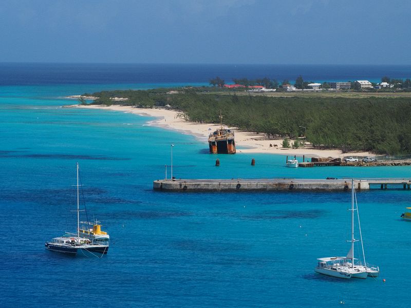 Blue water and pristine beaches