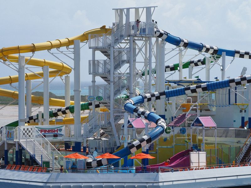 Fancy waterslide on the Carnival Sunshine next to us