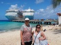 June and Jessica with the ships in the background