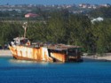 Shipwreck at sunset