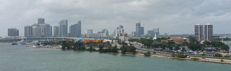 Miami skyline and Watson Island