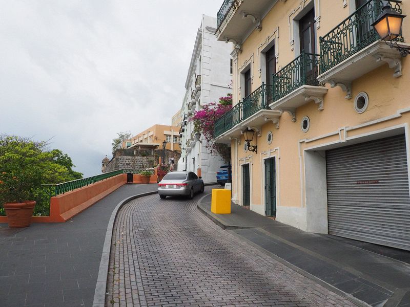 Walkway and narrow road into the old city