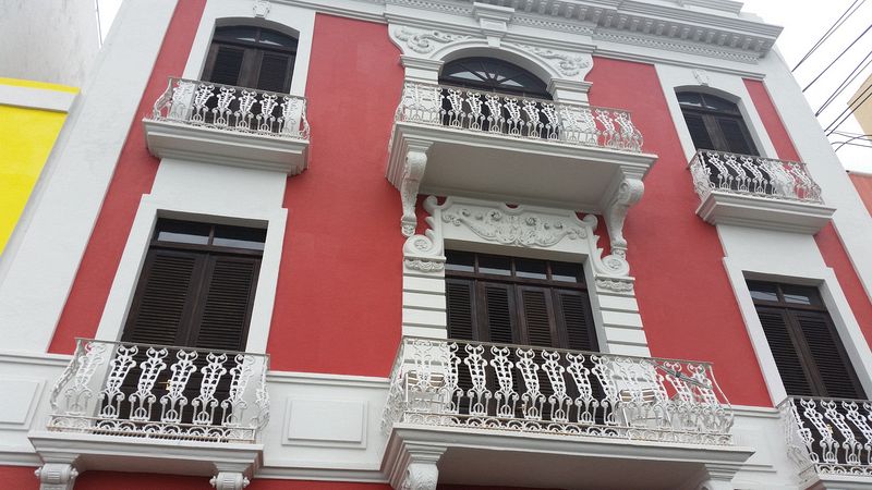 Wrought iron balconies