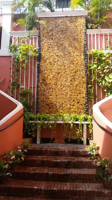 Amber waterfall with 12,000 stones