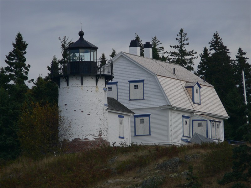 Close-up of the lighthouse