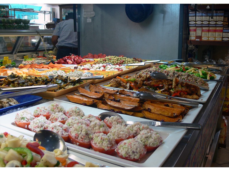 Food in a New York deli