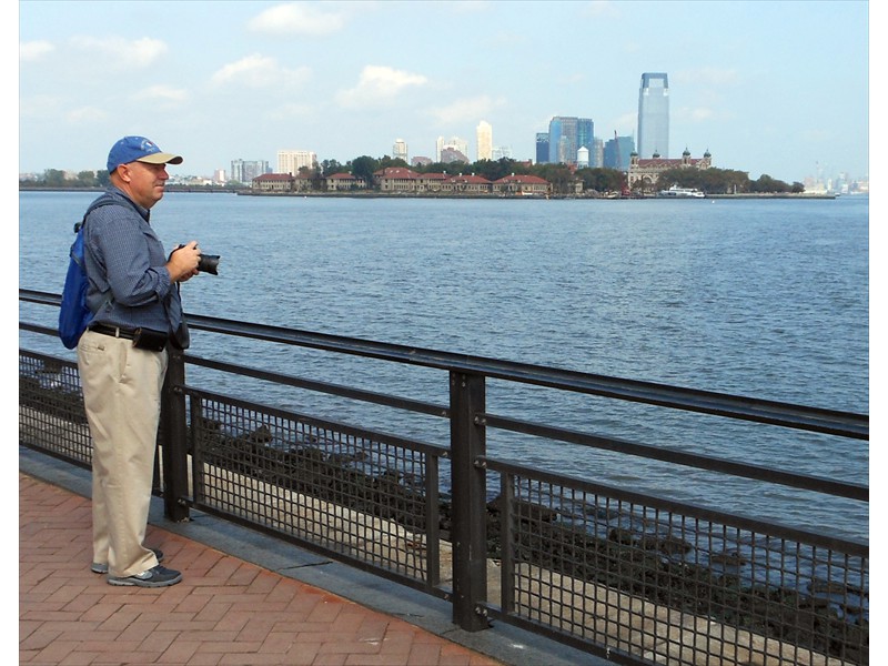 Pete looks at the view