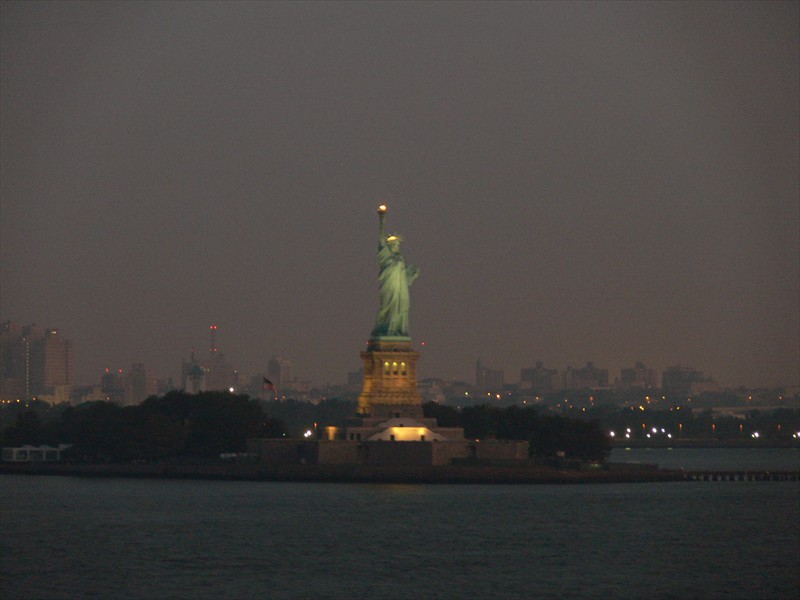 Statue of Liberty at night