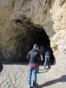 Going into a sea cave