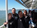 Nicholas, Dave, Andrew, and Jen as we approach Alcatraz
