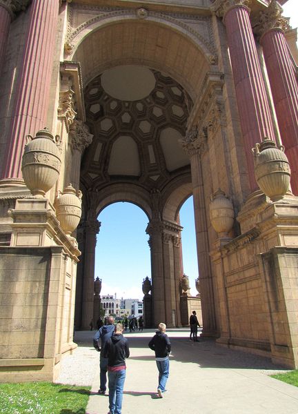 Walking into the rotunda of the Palace of Fine Arts