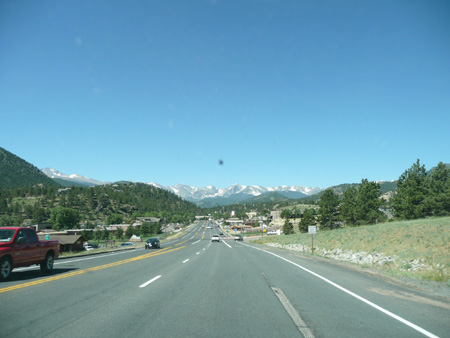 034 Entering Estes Park from cabin