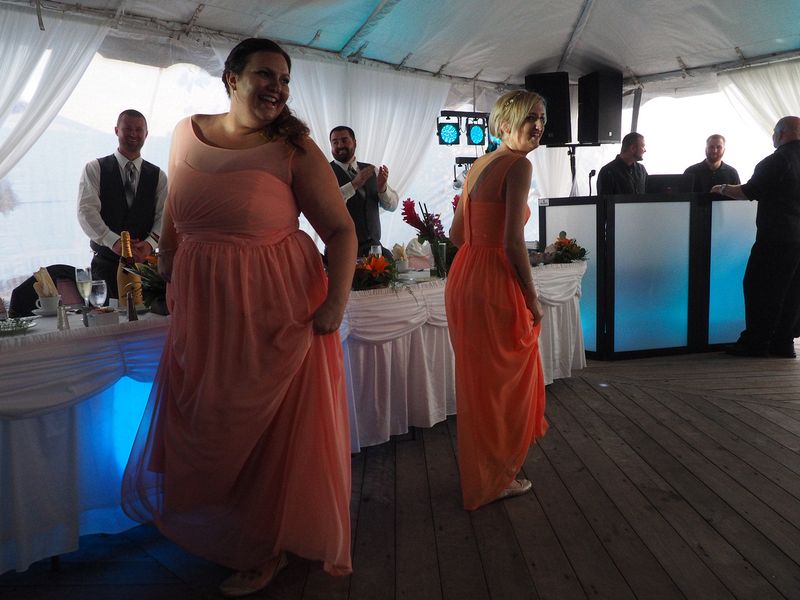 Bridesmaids dancing