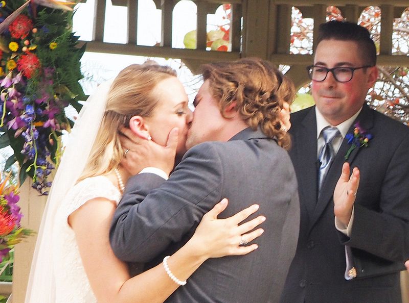 Kissing the bride