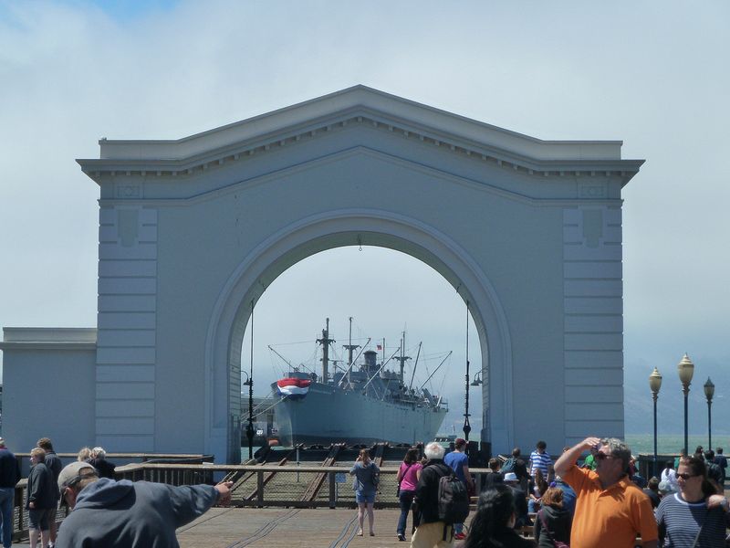 Jeremiah O'Brien as seen through the Ferry Arch