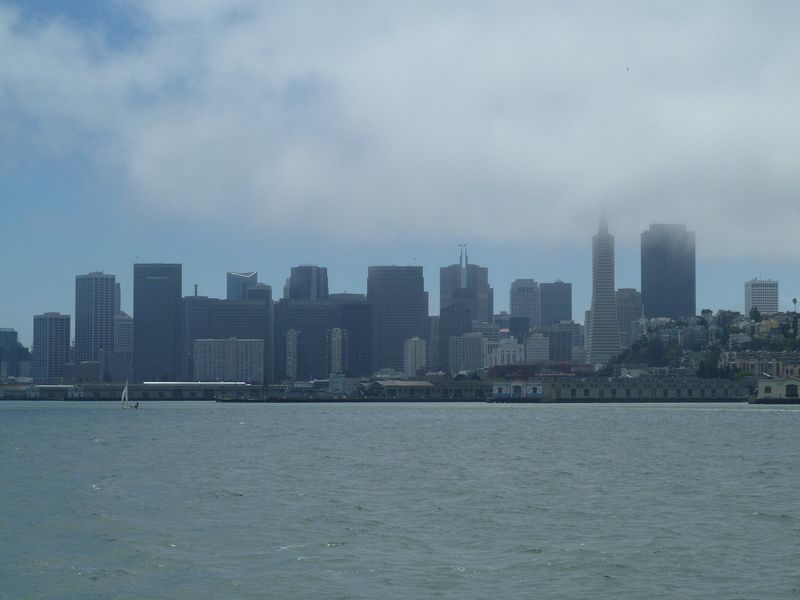 San Francisco skyline as the fog lifts