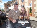 Brian and Diane tasting sparkling wine