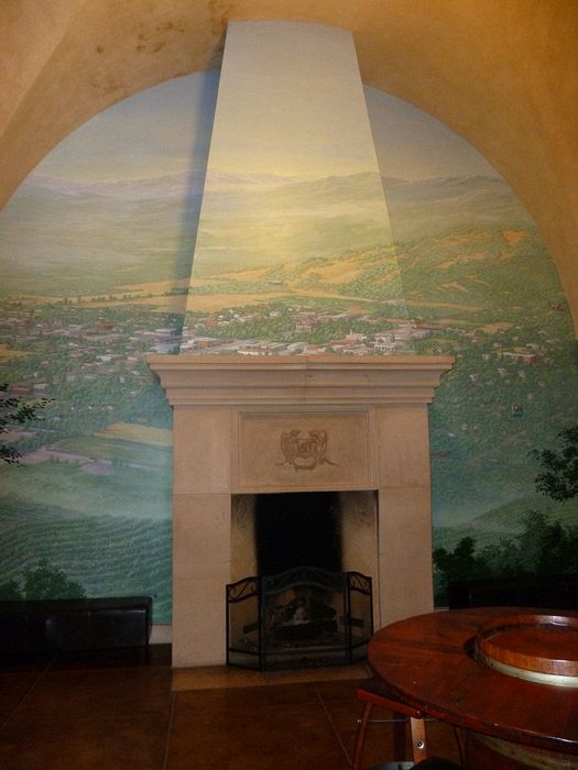 Fireplace mural