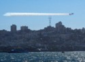 Blue Angels flying right over San Francisco